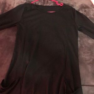 Black long-sleeve dress